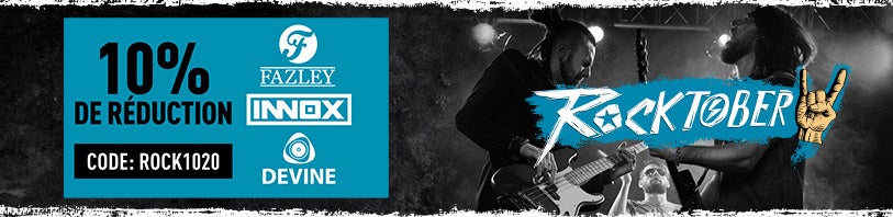 10 % de réduction sur les produits Fazley, Innox et Devine | Bax Music